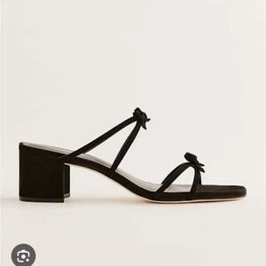 Reformation Elodie Block Heeled Sandal-BLACK